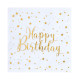 20 SERV.HAPPY BIRTHDAY BLANC