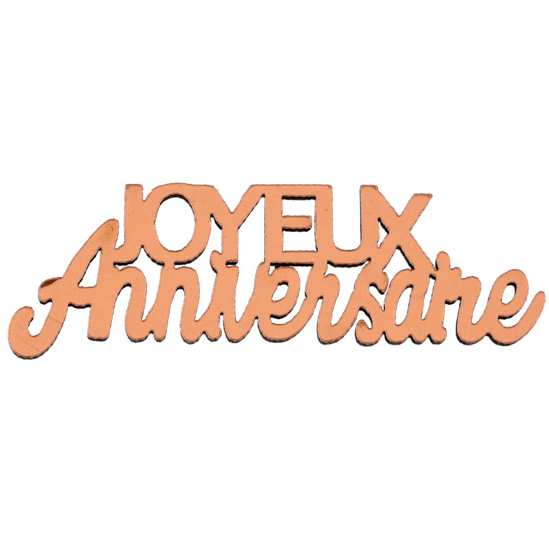 10 CONFETTIS J.ANNIVERSAIRE ROSE GOLD
