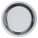 10 ASSIETTES ARGENT DIAM 26CM