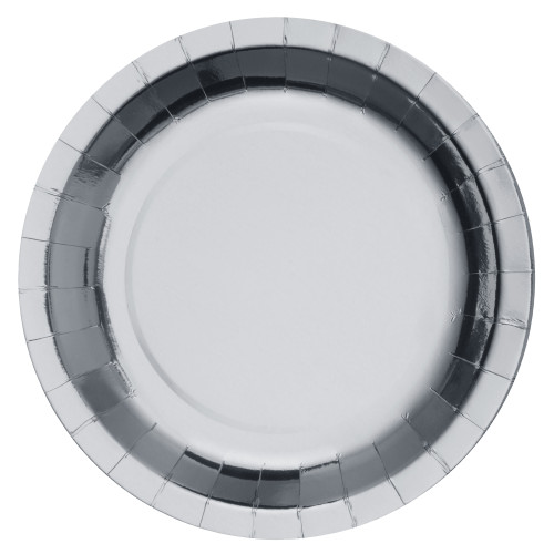 10 ASSIETTES ARGENT DIAM 26CM