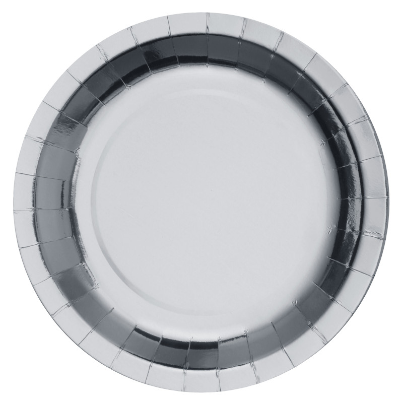 10 ASSIETTES ARGENT DIAM 26CM