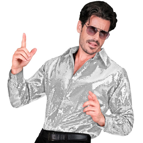 CHEMISE PARTY FASHION S/M ARGENT