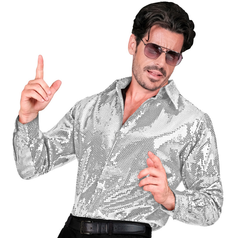 CHEMISE PARTY FASHION S/M ARGENT