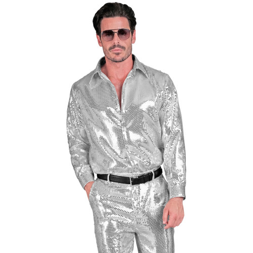 CHEMISE PARTY FASHION S/M ARGENT