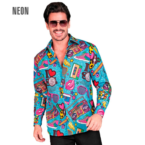 CHEMISE ANNEES 80 PARTY FASHION L/XL