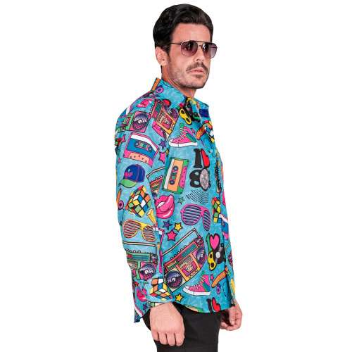 CHEMISE ANNEES 80 PARTY FASHION L/XL