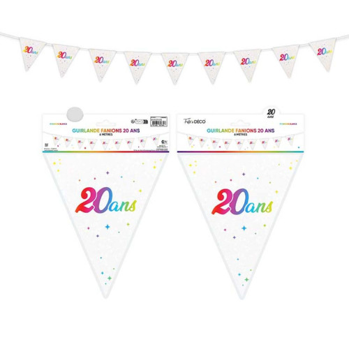 GUIRL FANION 20ANS .METAL MULTICOLORE