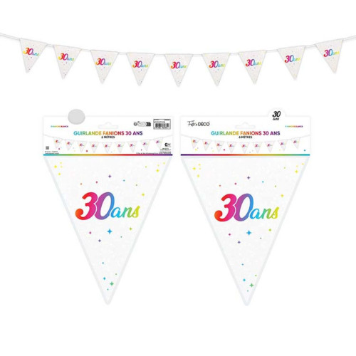 GUIRL FANION 30ANS .METAL MULTICOLORE
