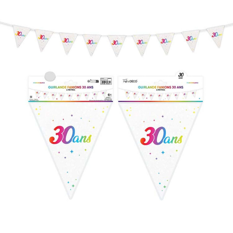 GUIRL FANION 30ANS .METAL MULTICOLORE