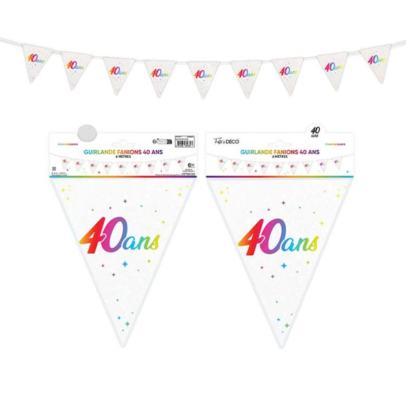 GUIRL FANION 40ANS .METAL MULTICOLORE