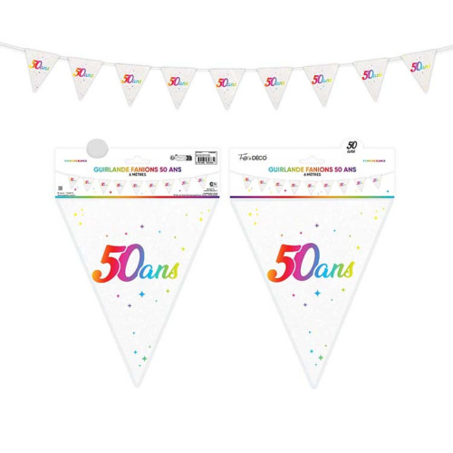 GUIRL FANION 50ANS .METAL MULTICOLORE