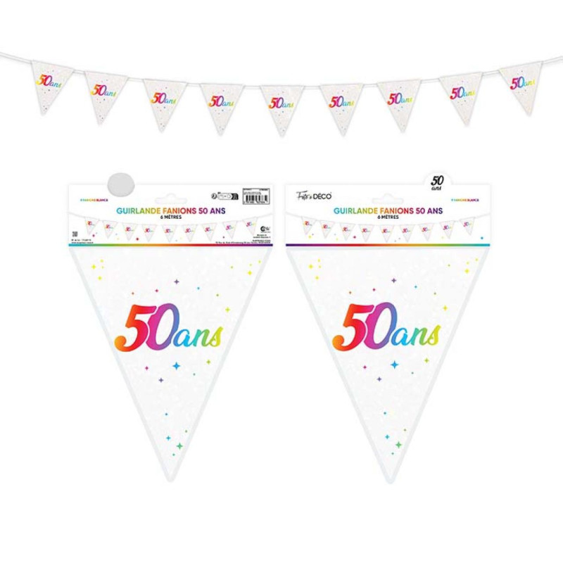 GUIRL FANION 50ANS .METAL MULTICOLORE