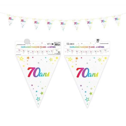 GUIRL FANION 70ANS .METAL MULTICOLORE