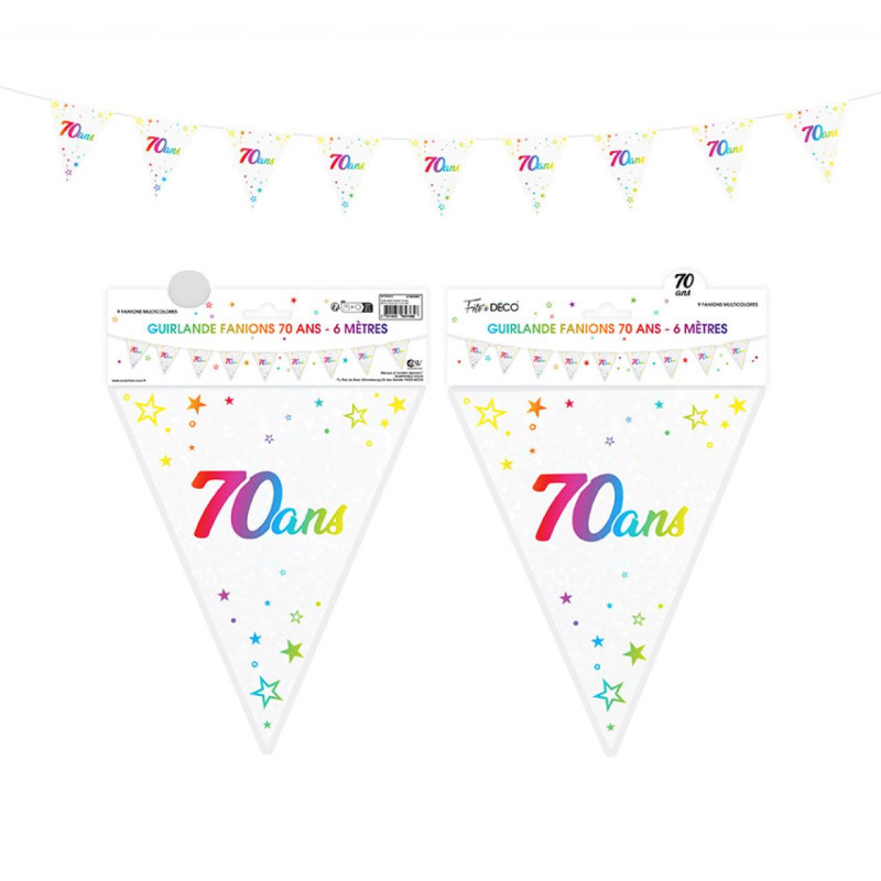 GUIRL FANION 70ANS .METAL MULTICOLORE