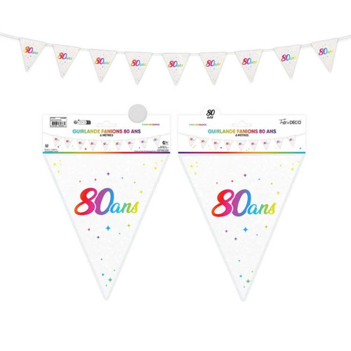 GUIRL FANION 80ANS .METAL MULTICOLORE