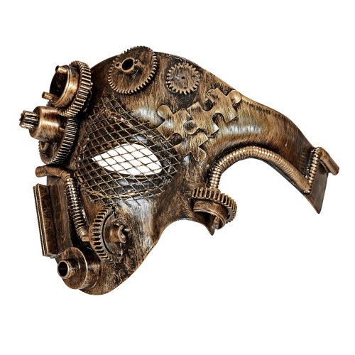 DEMI-MASQUE STEAMPUNK CUIVRE