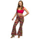 PANTALON FLARE FLOWER POWER L-XL