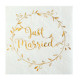 20 SERVIETTES JUST MARRIED METAL OR