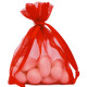 10 SAC ORGANZA ROUGE
