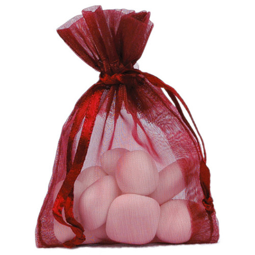 10 SAC ORGANZA BORDEAUX