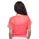 TOP EN RÉSILLE ROSE FLUO (M/L)