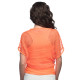 TOP EN RÉSILLE ORANGE FLUO M/L
