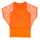 TOP EN RÉSILLE ORANGE FLUO M/L
