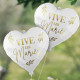BALLON COEUR "VIVE LES MARIES"