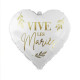 BALLON COEUR "VIVE LES MARIES"