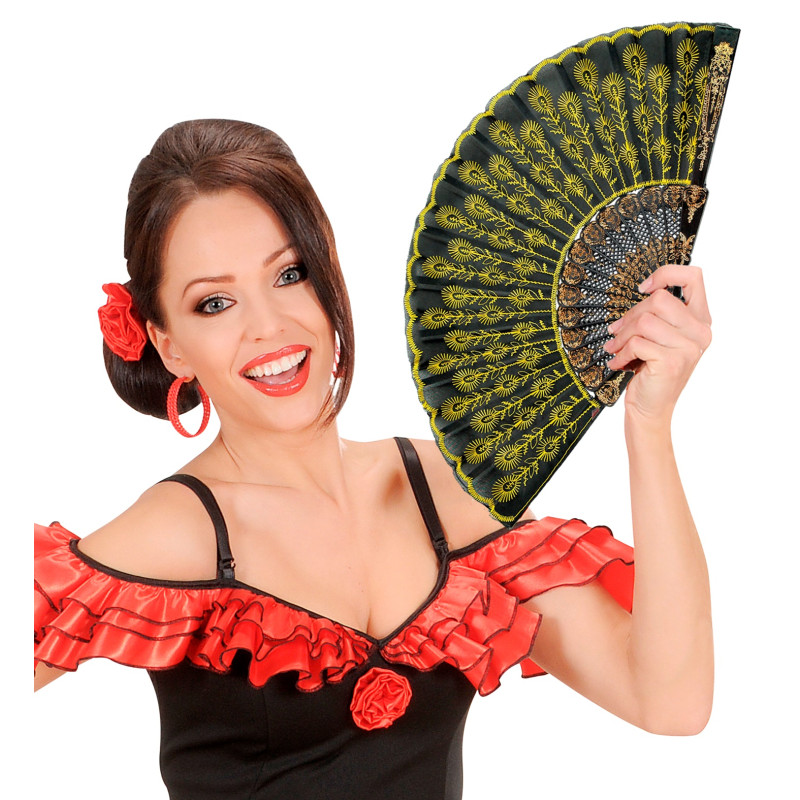EVENTAIL DENTELLE OR