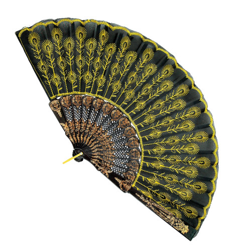 EVENTAIL DENTELLE OR
