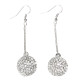 BOUCLES D'OREILLES SPHERE STRASS