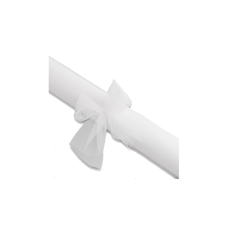 ROULEAU TULLE 48CMX7M BLANC