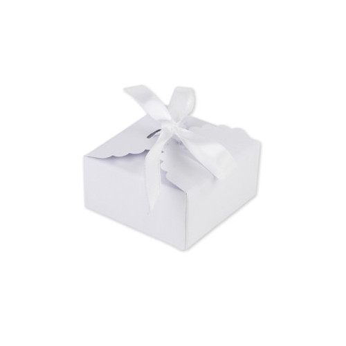 10 BOITES FESTONEES BLANCHES