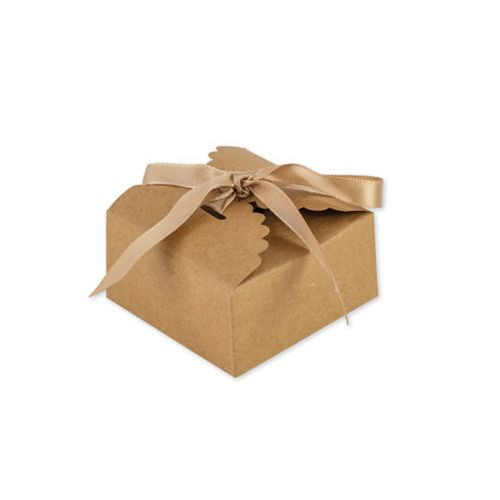 10 BTES KRAFT 7X3.5CM +RUBANS