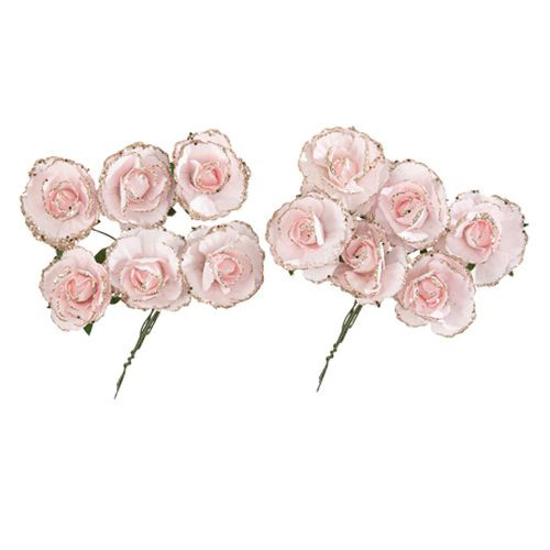 12 ROSES CHAMP PAIL/TIGE 3.5CM