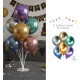 6 BALLONS PLATINIUM  METAL30CM
