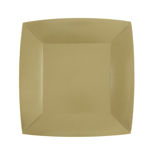 10 ASSIETTES CARRE NATUREL PM