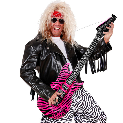 GUITARE GONFLABLE ZEBRE ROSE