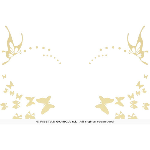 TATOUAGES YEUX PAPILLONS OR
