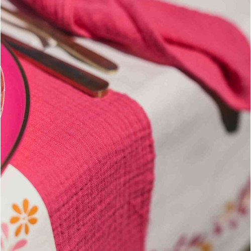 CH. DE TABLE CHEESECLOTH FRAMBOISE