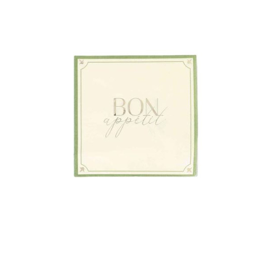 16 SERVIETTES BON APPETIT JARDIN A LA FRANCAISE