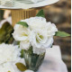 BOUQUET 7 ROSES FEUILLAGE BLANC