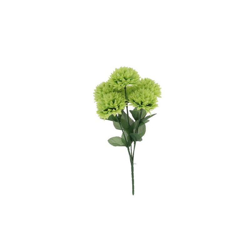 BOUQUET 6 DAHLIAS/FEUILLAGE VERT