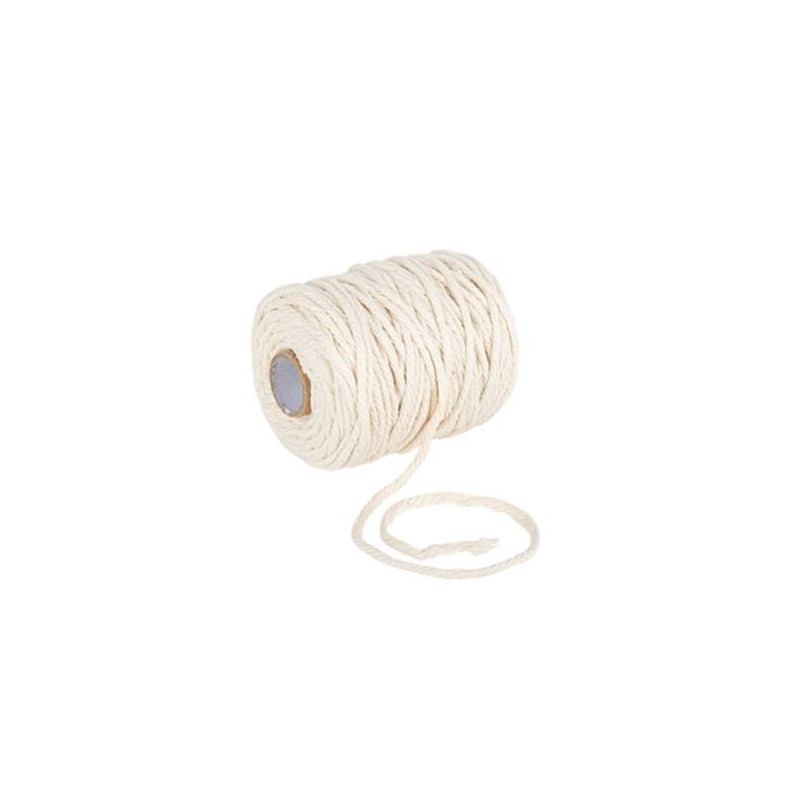 FICELLE COTON IVOIRE 3MMX50M