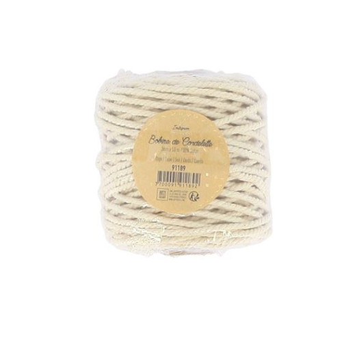 FICELLE COTON IVOIRE 3MMX50M