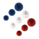9 ROSACES A SUSPENDRE BLEU/BLC/ROUGE