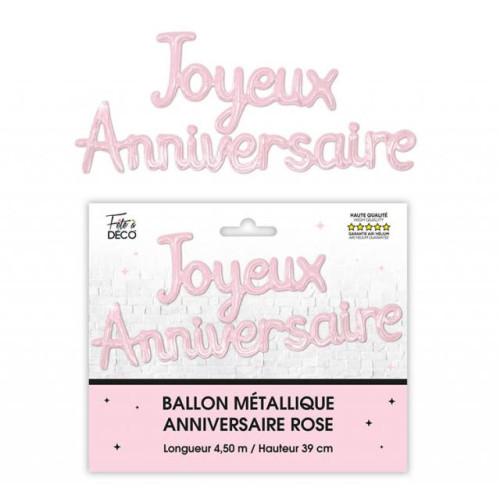 BALLON GUIRLANDE J.ANNIV.ROSE
