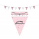 GUIRL FANION ANNIVERSAIRE ROSE