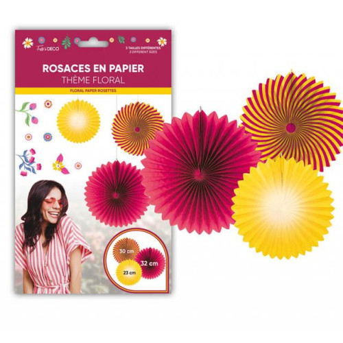 ROSACES X 3 FLORAL